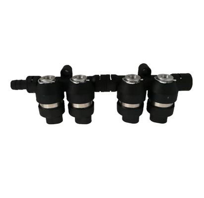 इकट्ठे 4 सिलेंडर ब्लैक एलपीजी सीएनजी इंजेक्टर रेल 2Ohm / 3Ohm